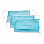 Маска медицинская одноразовая, 50 шт 3-х слойная на резинках голубая 2400003675805