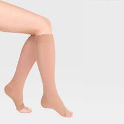 Гольфы компрессионные Luomma Идеалиста 1 класс компрессии с резинкой на силиконовой основе и открытым носком р.  M (III) нормал (35-39 см)