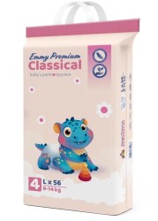 Подгузники-трусики 56 шт. Emmy Premium Классик 9-14 кг р. L