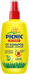 Спрей Picnic био актив от комаров и клещей 120 мл