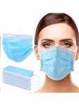 Маска медицинская одноразовая, 10 шт 3-х слойная на резинках с носовым фиксатором 2400003675805