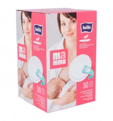 Прокладки-вкладыши в бюстгалтер для кормящих одноразовые Bella Мамма на липучке 30 шт.