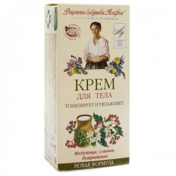 Крем для тела Рецепты бабушки Агафьи Тонизирует и увлажняет медуница сливки боярышник 150 мл