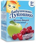 Сок, Бабушкино лукошко 200 мл яблоко вишня осветленный с 6 мес стекло