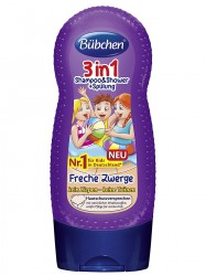 Шампунь-бальзам-гель для душа детский Bubchen Кидс 3 в 1 Бяки-Забияки 230 мл