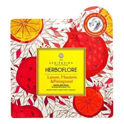 Маска для лица Levitasion Хербофлор выравнивающая тон лимон мандарин гранат 35 мл