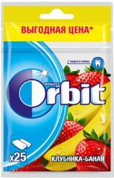 Жевательная резинка Orbit 34 г Клубника-банан