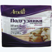 Подгузники для взрослых Амелия супервпитывающие 10 шт.