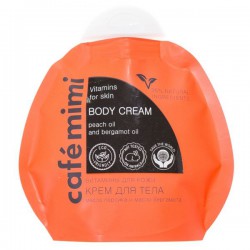 Крем для тела Cafe Mimi витамины для кожи персик и бергамот 100 мл