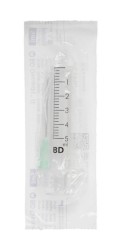 Шприц одноразовый Discardit двухкомпонентный с приложеной иглой Луер слип р. 0.8ммх40мм 21G 1 шт. 5 мл