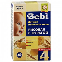 Каша молочная Bebi Премиум рис курага с 4 мес 250 г