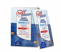Маска для лица Лицо без проблем грязевая с прополисом от прыщей и угревой сыпи Формула 60 10 шт. 15 мл